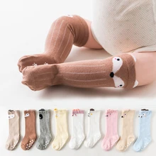 Baby Socks Animal Printed Cotton Knee High Kids Boy Girl Socks Anti Slip cute baby Cartoon Leg Warmers newborn socks 2018 cartoon cute kids socks bear animal baby cotton socks knee high long legwarmers cute socks boy girl children socks 0 6 y