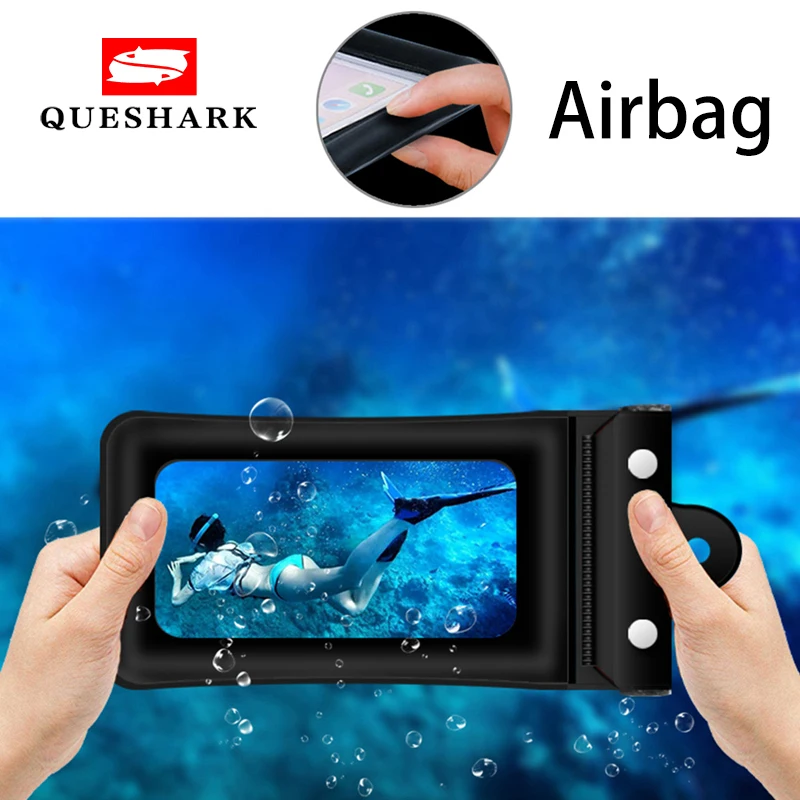 

Float Airbag Swimming Bag Waterproof Phone Case For iPhone X XR Swimming Phone Holder Bag Pouch For Universal 6 inch Phone Pouch