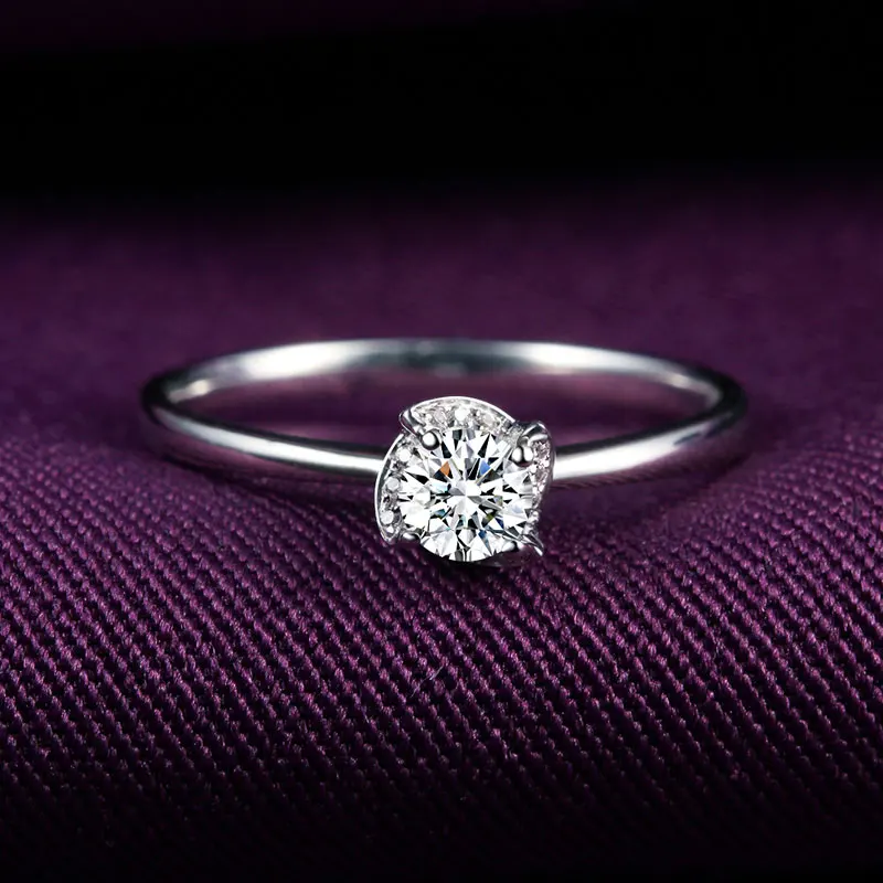 

1 Carat 18k Gold And White Gold Diamond Ring Platinum 950 Wedding Marriage Couple Genuine