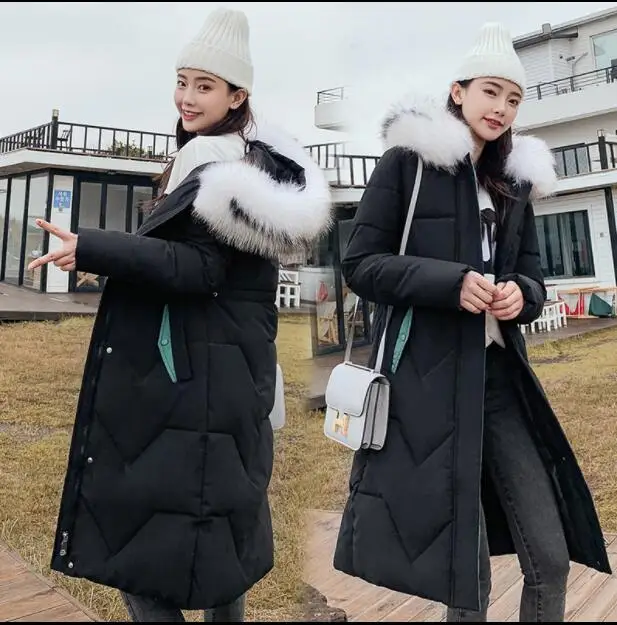 Женская парка Повседневная Верхняя одежда осенне-зимнее утепленное пальто с капюшоном зимняя куртка женские шубы женская зимняя куртка s пальто - Цвет: black