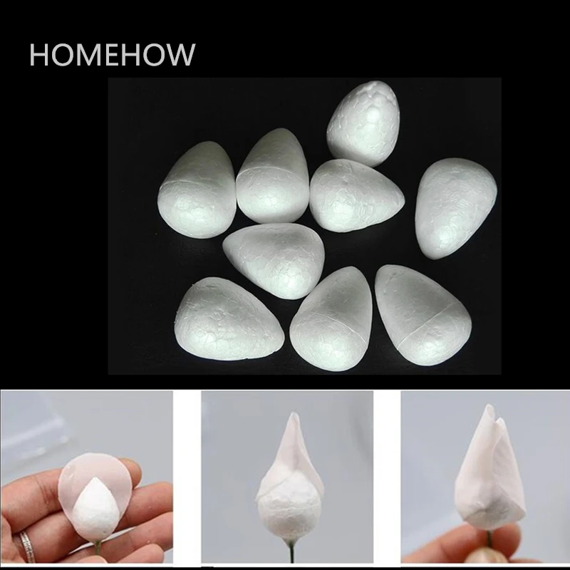 

20PCS/Lot Cake Decorating Flower Bud Support Foam Kitchen Baking Necessity Elliptical Shape Flower Making Tools Baking Tools