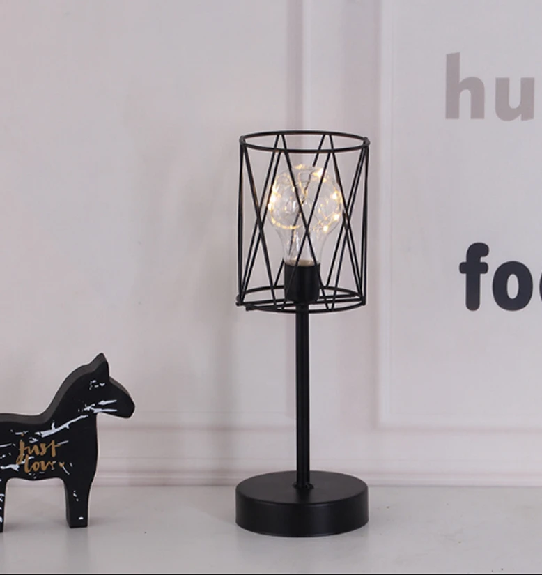 Светодиодный светильник в скандинавском стиле, 3D геометрический металлический промышленный чайный светильник, декоративный Домашний Светильник - Цвет: B