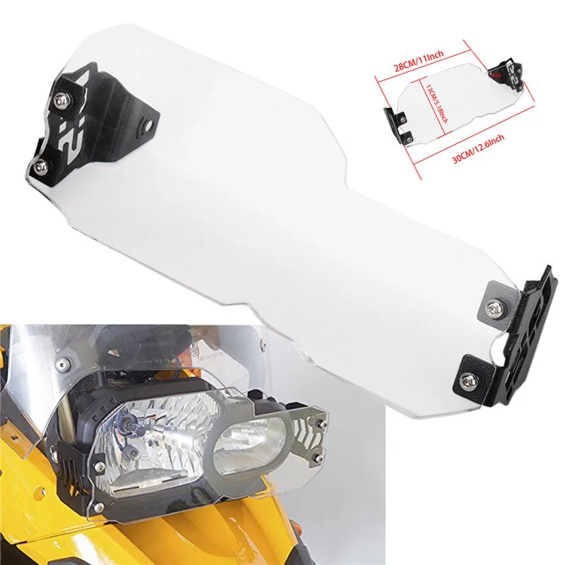 Motorcycles Front Headlight Guard Cover Clear Lens Head Light Lamp