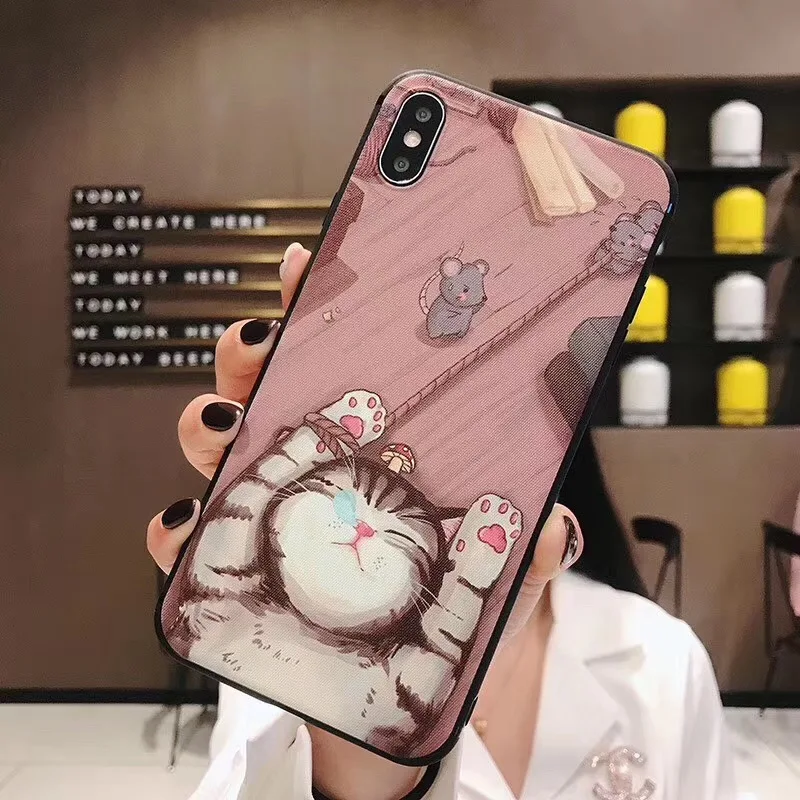 Мягкий чехол для телефона из ТПУ с ремешком на запястье для Xiaomi Mi A1 A2 5X6X8 9 Redmi 4X Note 5 5A 6 7 Pro, чехол с кольцом-держателем Kitty Cat Bunny - Цвет: Cat Only
