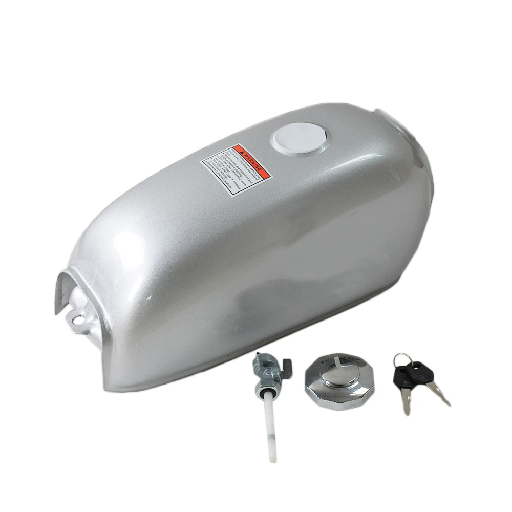 Новый мотоцикл Серебряный Топливный бак газа для ретро Кафе Racer Tank Jialing70 6L Gal