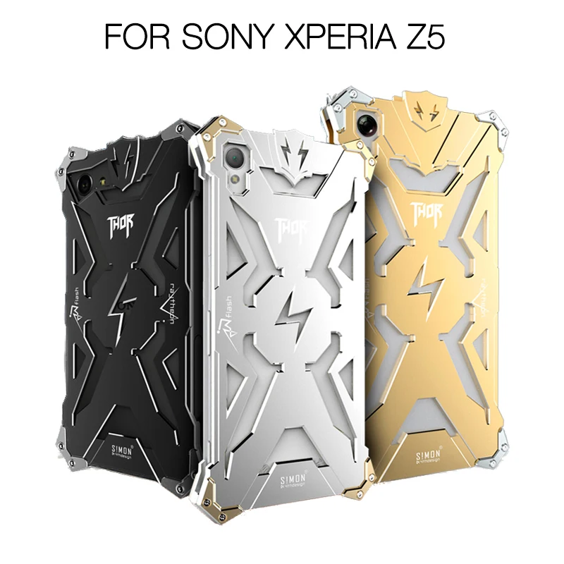 imágenes para Simon Thor Para Xperia Sony Z5/Z5 Premium/Z5 Compacto ron hombre de Aluminio de Lujo de metal cubierta de la Caja Original Cajas del teléfono fundas coque imágenes para Simon Thor Para Xperia Sony Z5/Z5 Premium/Z5 Compacto ron hombre de Aluminio de Lujo de metal cubierta de la Caja Original Cajas del teléfono fundas coque