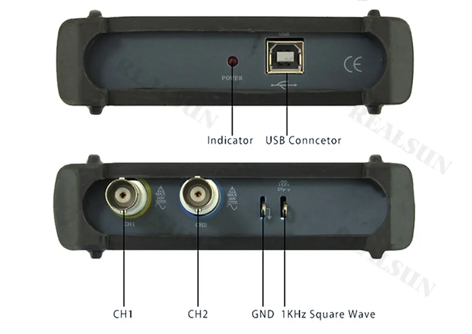 ISDS205A полоса пропускания 20 м Частота дискретизации 48 м двухканальный USB Виртуальный осциллограф+ регистратор данных+ 20 м осциллограф