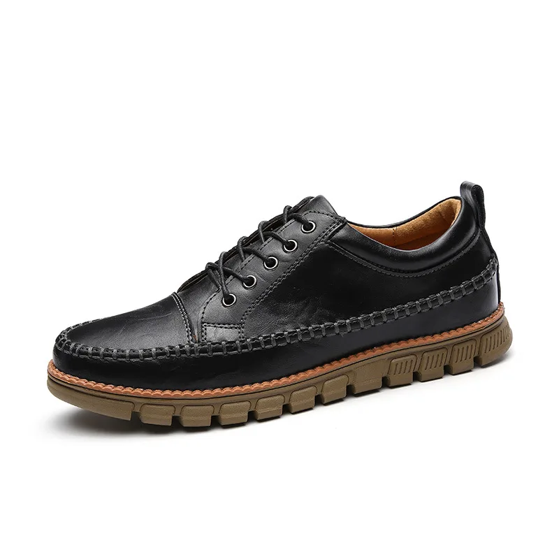 Designer Casual marron Mâle Main Daily La Cuir Automne Confortable Qualité Italien Noir Hommes Printemps En chocolat Chaussures À aXvqE6Xwx