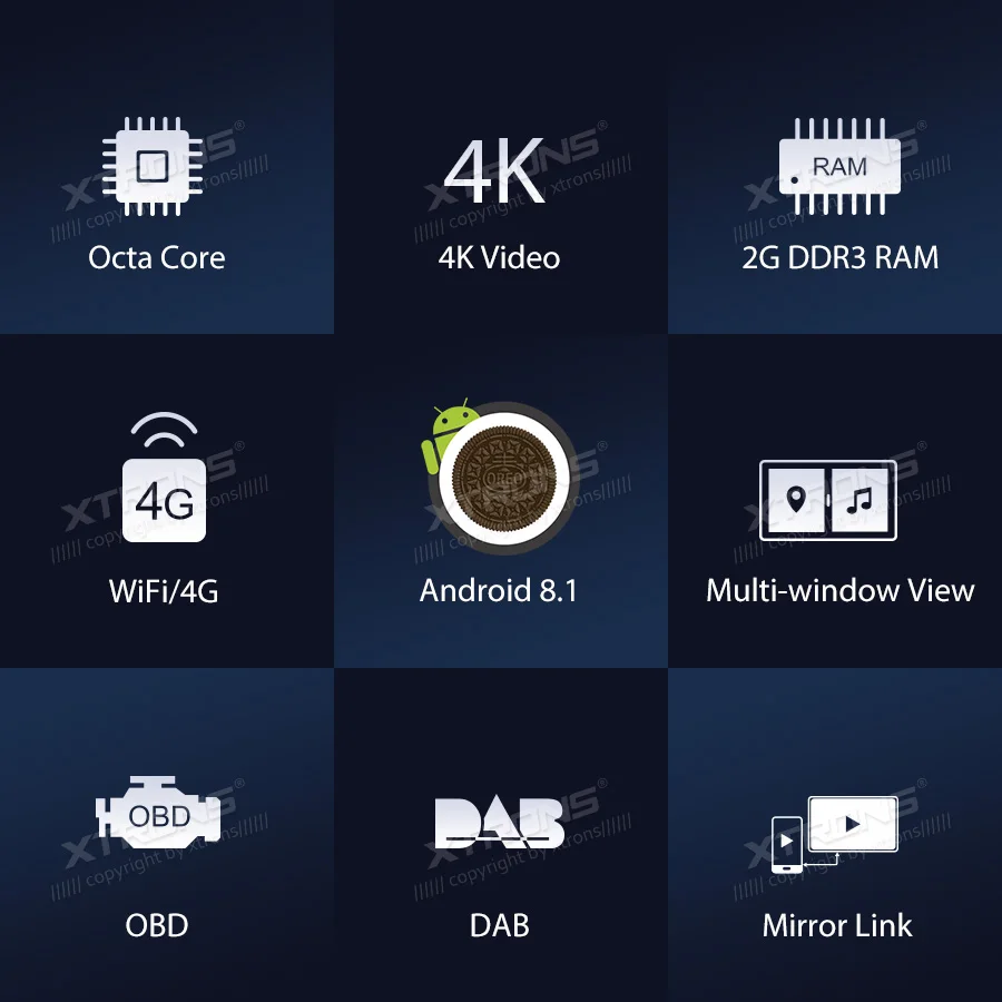 Top 10.1" Android 8.1 Oreo OS Car Multimedia GPS Radio for Mitsubishi Lancer 2007-2017 & Mitsubishi Lancer Evolution 2007-2017 2