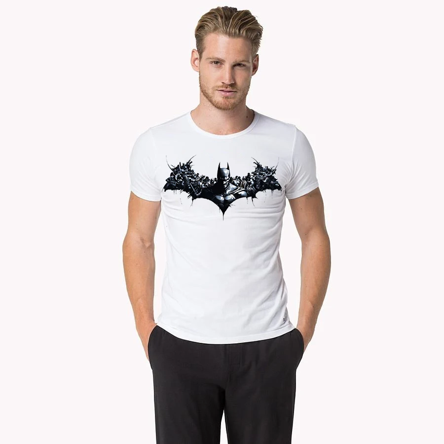 

New Men T Shirt Cartoon Batman Tshirts Summer Casual T-shirt Men Short Sleeve O-neck Camiseta Hombre DC Comic Fashion Tees Anime