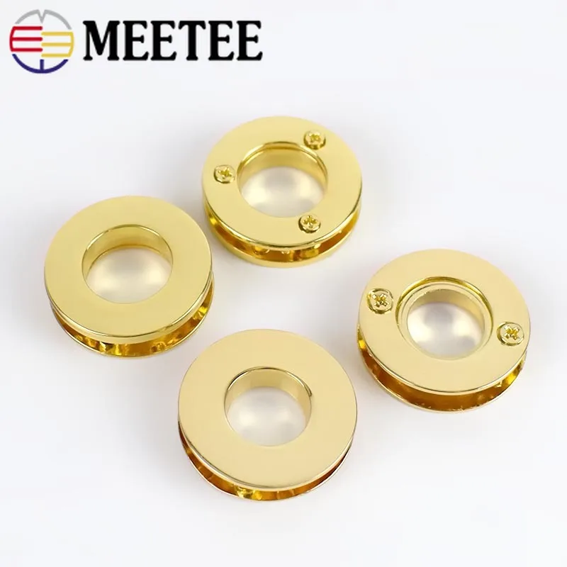 

Meetee 4/10pc ID11/13mm Metal Eyelet Screw Buckle O Ring Clip Clasp DIY Bag Garment Belt Strap Hook Hardware Leather Accessories