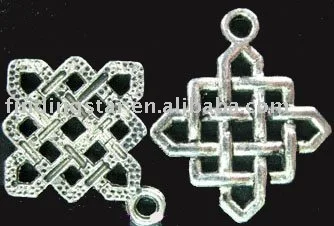 

FREE SHIPPING 150pcs Tibetan silver lucky knot pendants A752