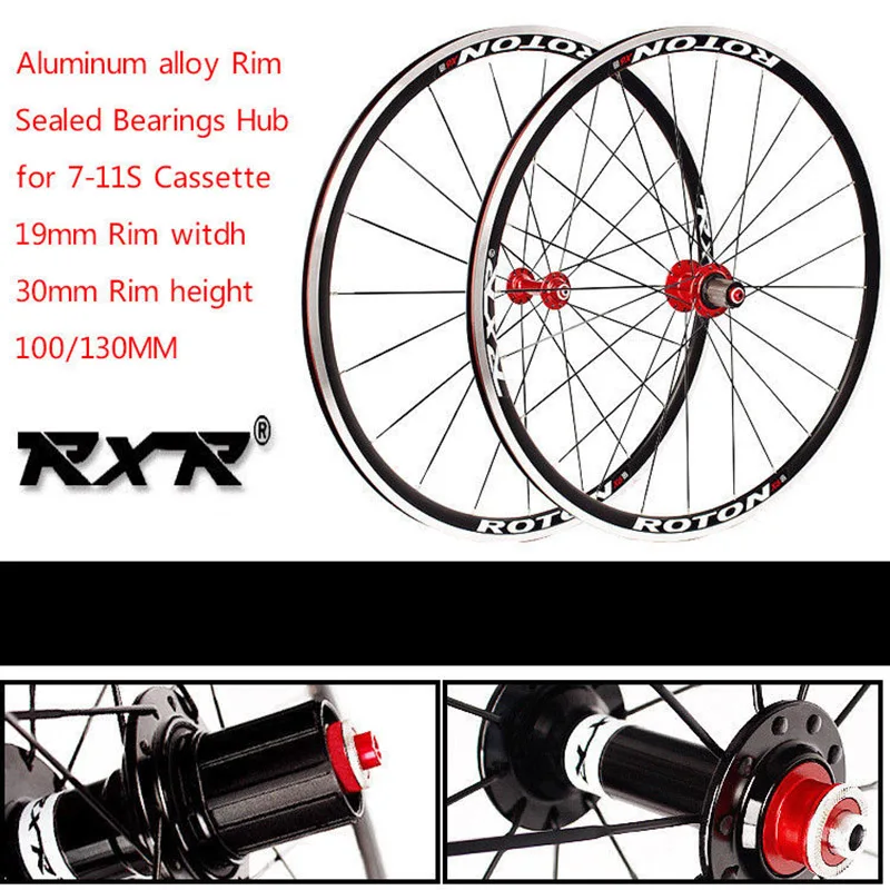 RXR дорожный велосипед Колесная 700c подшипниковые колеса 7-11 скоростей V тормоз клинчер передние задние колеса Fit Shimano кассета
