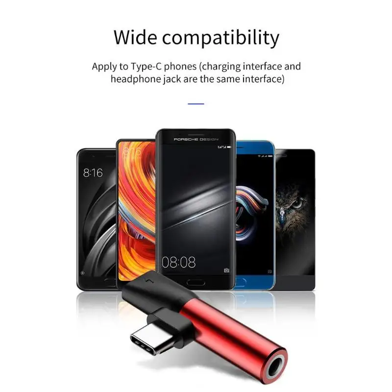 Baseus usb type C папа-type C Мама+ 3,5 мм разъем адаптер type-C для зарядки наушников Конвертер Разъем для мобильного телефона