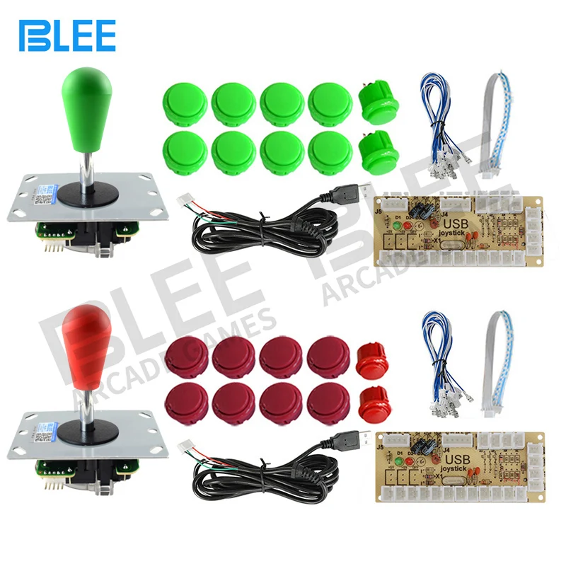 

BLEE 2 players Arcade DIY Kit Zero Delay USB Controller PC Sanwa Joystick with Oval ball Push Buttons for PC PS3