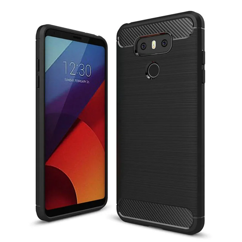 Для LG G6 5 7 &quotчехол из углеродного волокна противоударный мягкий ТПУ Матовый