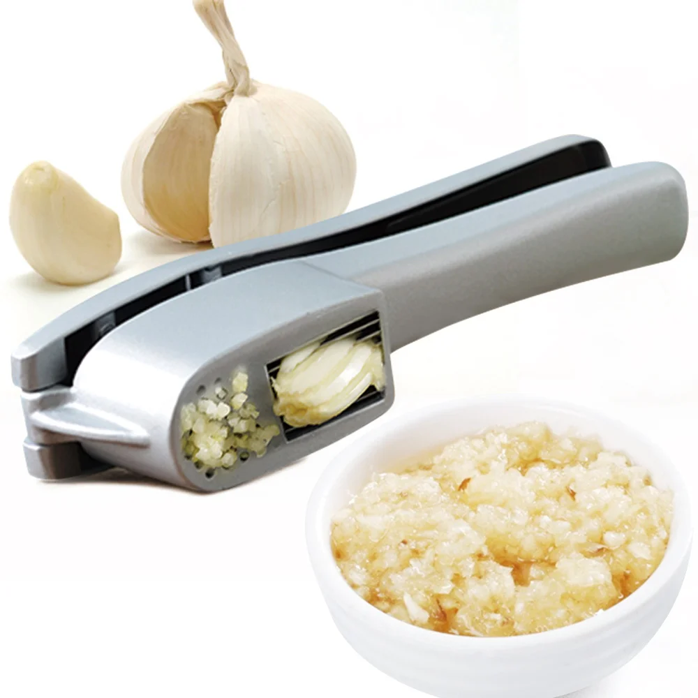 Stainless Steel Manual Garlic Masher Aluminum Alloy Squeezer Slicer