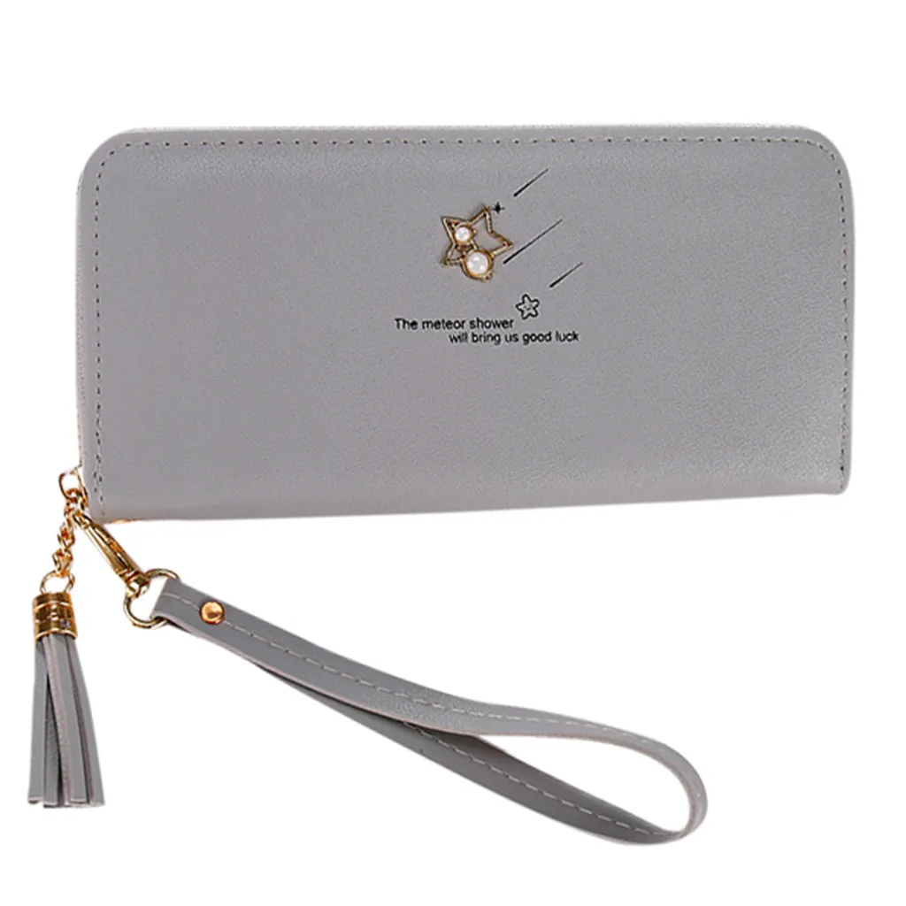 

MOLAVE Wallets & Holders zipper women wallet Fashion Women Tassel Zipper Long purse Coin Purse Card Holders Handbag Clutch 9403