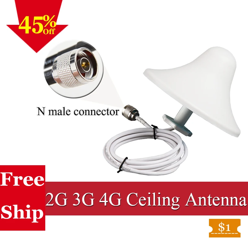 GSM 3g 4G LTE внутренняя потолочная антенна 800 2700 Mhz 2 м кабеля N Мужской Для сотовый