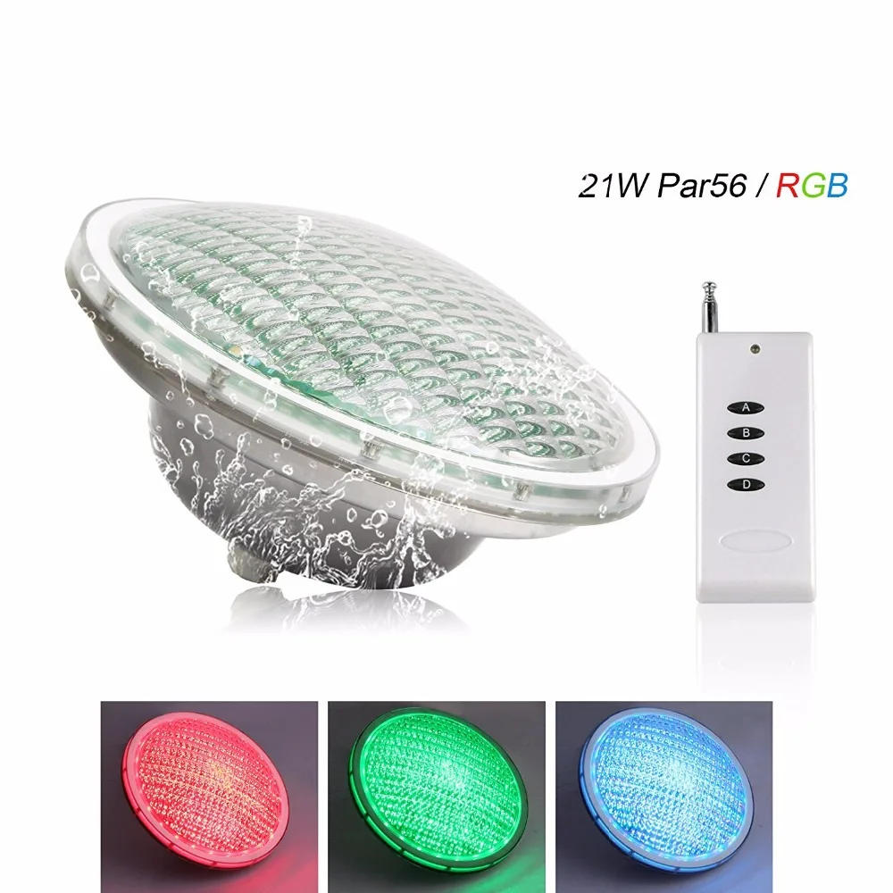 

populargrow Par56 21W RGB Color Changing LED Pond Lights AC12V IP68 with Remote Control DE stock free shipping
