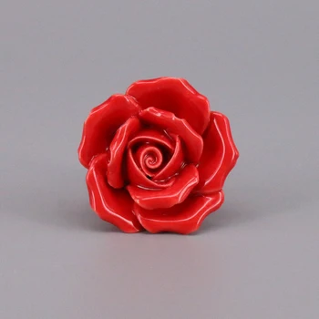 

8PCS 40mm Ceramic Rose Drawer Handles / Kitchen Cabinet Handle Pulls Dresser Handles Knobs Euro Ceramic Furniture Door Hardware