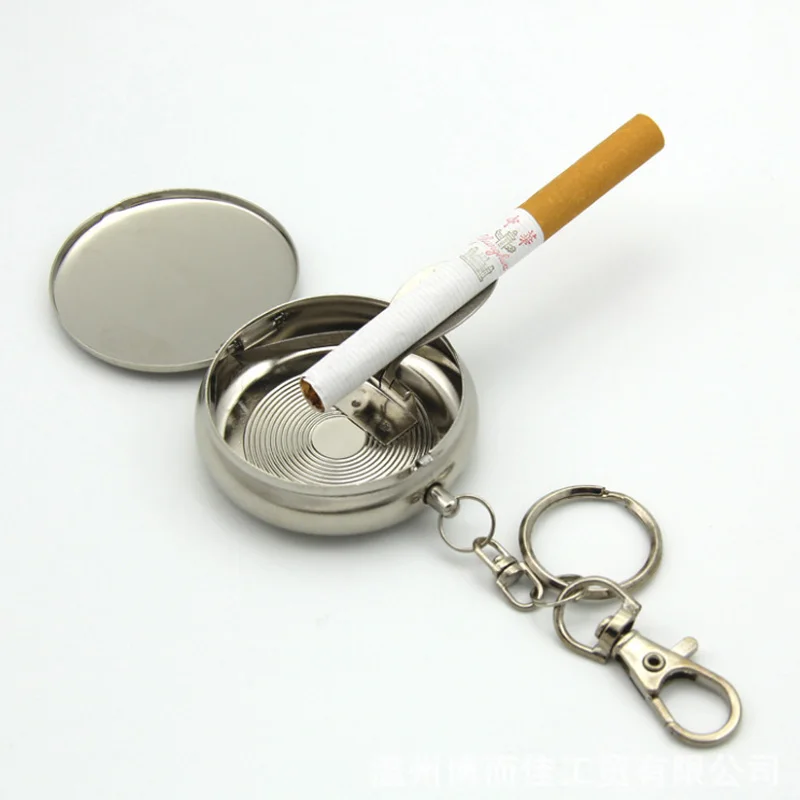 2017 Fashion Mini Pocket Ashtray Outdoor Metal Portable Key Chain