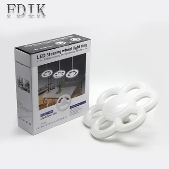 

LED Pendant Lihgt E27 Circular Tube LED light Ring Lamp AC220V Steering Wheel Led Lamparas warm white colorful cold white