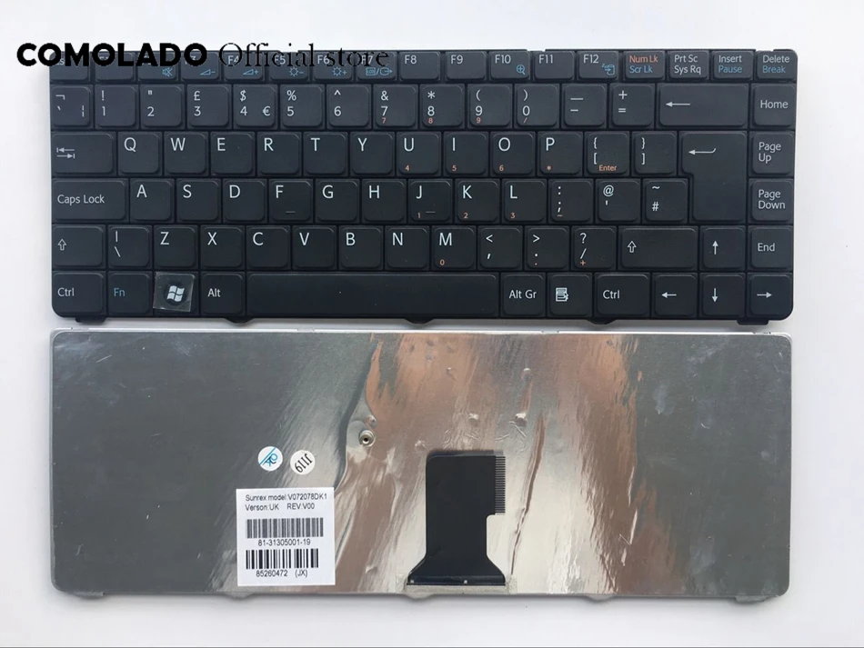 UK Keyboard For SONY VAIO VGN-NS VGN-NR VGN NS NR Series Black Laptop Keyboard UK Layout