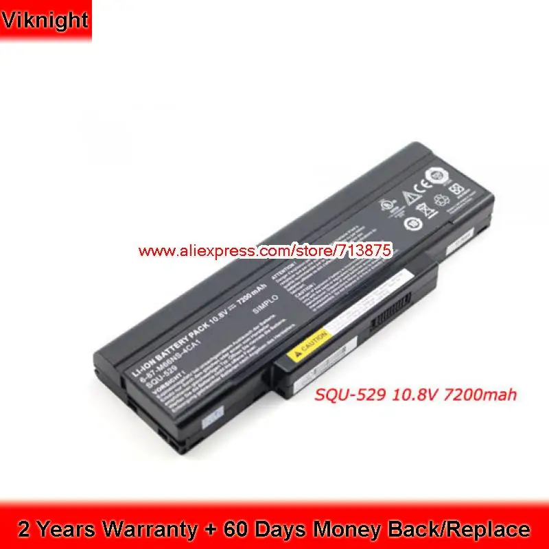 

Original Battery for MSI SQU-529 CBPIL48 BTY-M66 M740BAT-6 E500 M660BAT-6 SQU-528 BTY-M68 10.8V 7200mAh