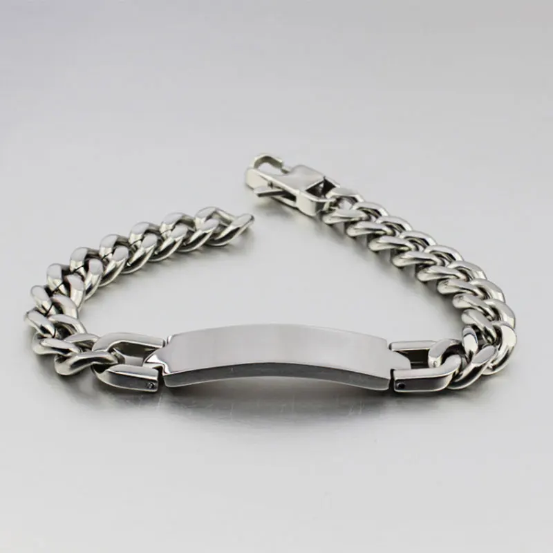 Id Bracelet For Men Jewelry Anniversary Gift Link Chain Stainless Id Bracelet For Men Jewelry Anniversary Gift Link Chain Stainless Steel Identification Bracelets 8 Mm Wide In From