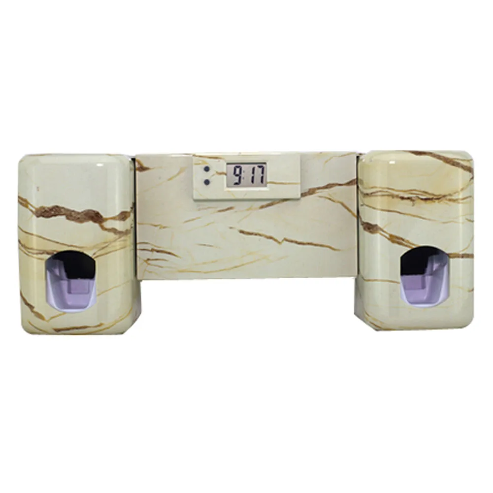 

bathroom accessories Automatic Toothpaste Dispenser +Toothbrush Holder Set Wall Mount Rack Bath Oral TP012-YJ1202