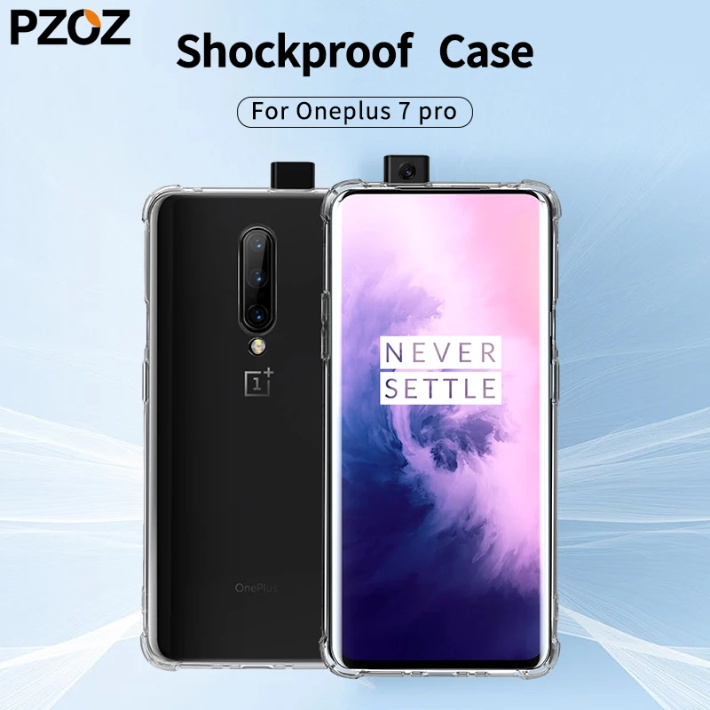 Чехол PZOZ One plus 7 pro силиконовый ударопрочный чехол для мягкий прозрачный накладка