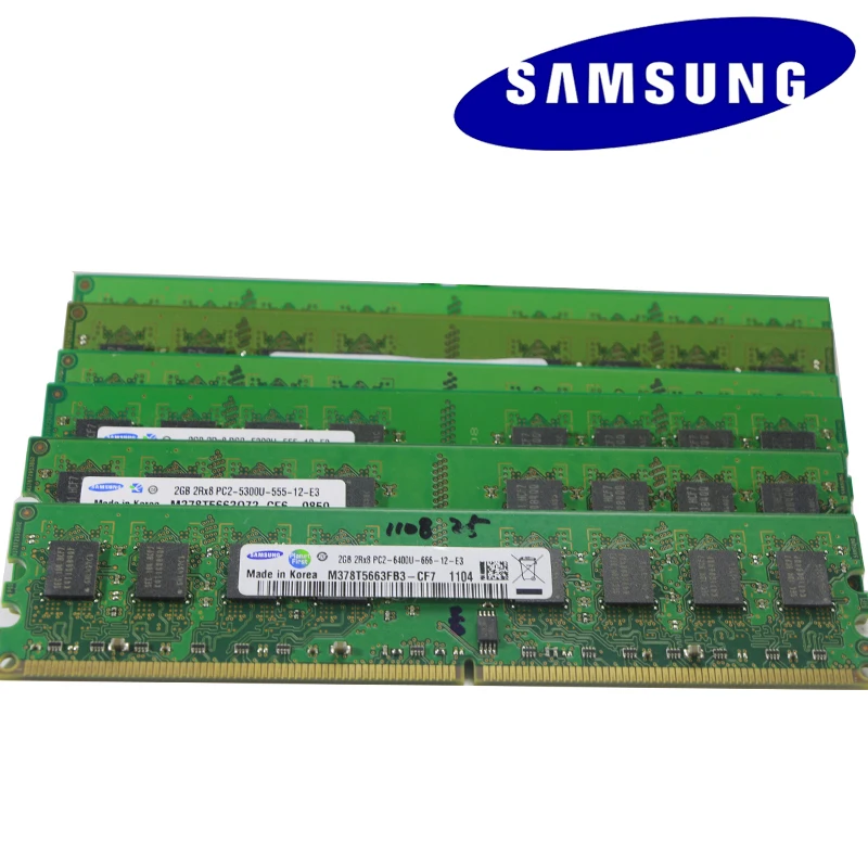 Samsung Настольный ПК Память RAM Memoria модуль DDR2 800 667 МГц PC2-5300 DDR3 1333 1600 МГц 1 Гб 2 Гб 4 Гб(2 шт* 2 Гб) PC3 10600 12800