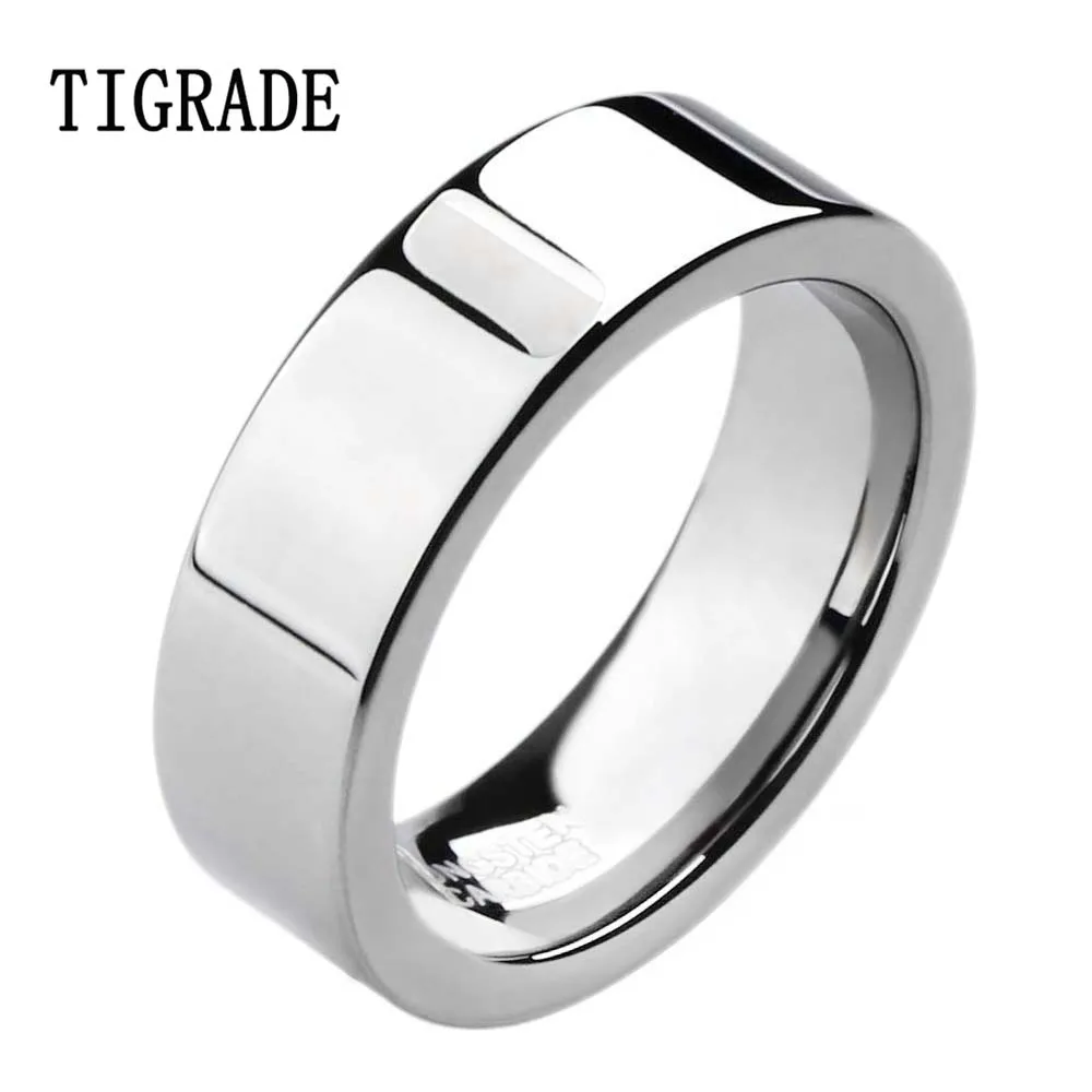 6mm high polished mens tungsten ring male wedding band for women flat tungsten carbide ring engagement - Male Wedding Rings 6mm high polished mens tungsten ring male wedding band for women flat tungsten carbide ring engagement - Male Wedding Rings
