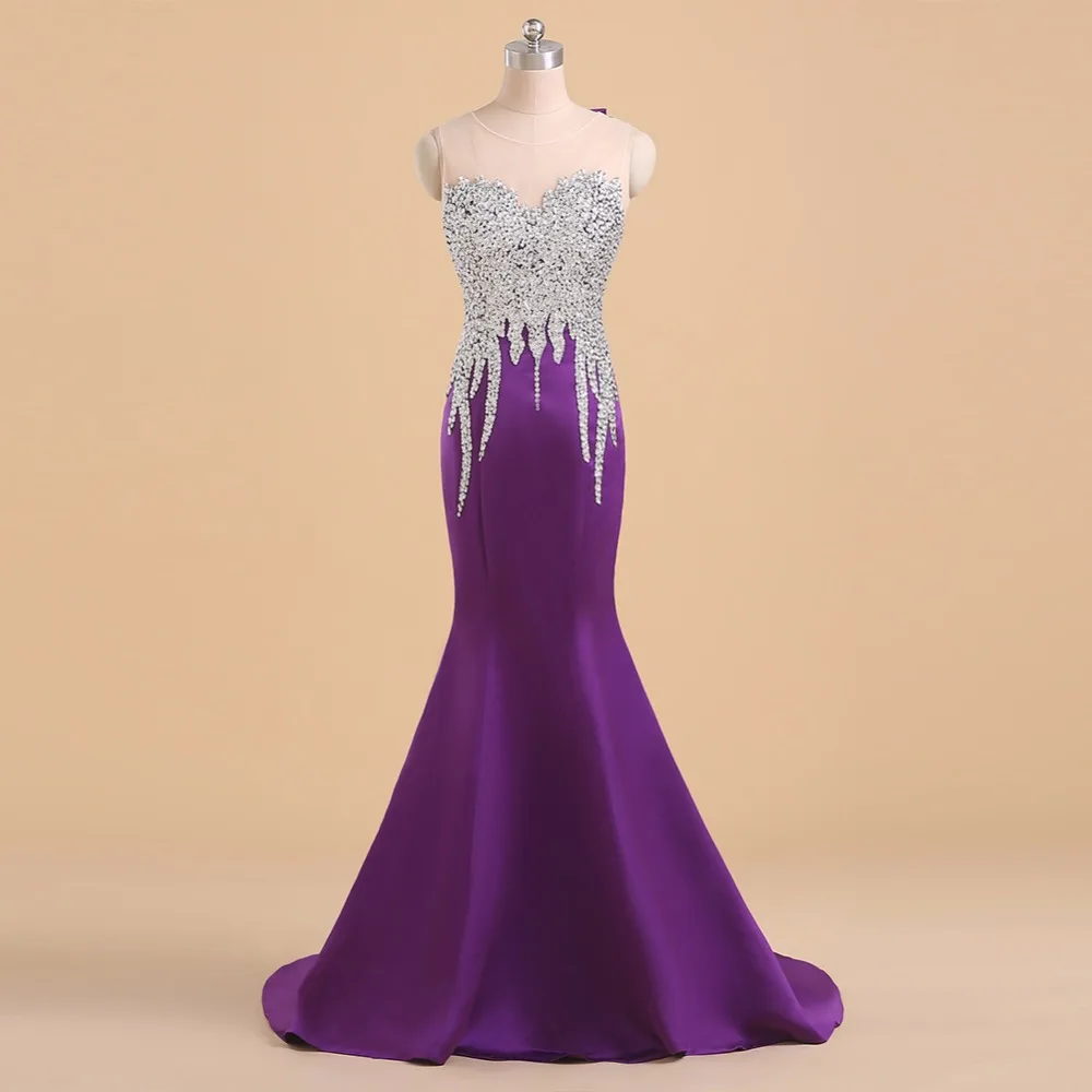 Menoqo элегантные длинные фиолетовые платья для выпускного вечера в пол с блестками и бисером, сексуальное платье для выпускного вечера, для формальной вечеринки