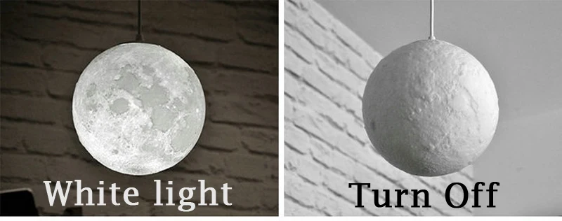 Современная креативная 3D печать луна droplight, украшение дома модные светильники и подвесные фонари