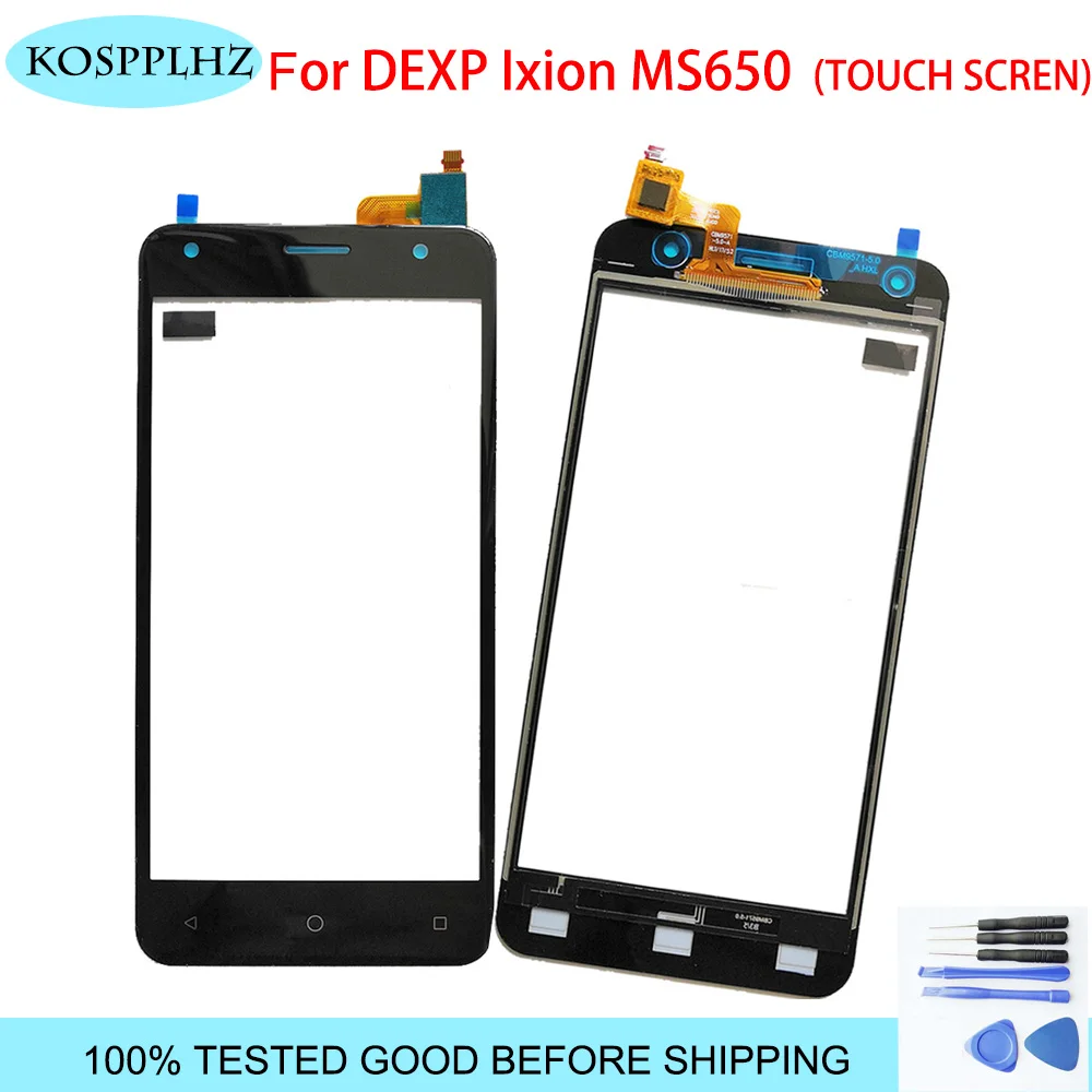 KOSPPLHZ черное 5 дюймовое переднее внешнее стекло для DEXP Ixion MS650 Iron Pro сенсорный экран