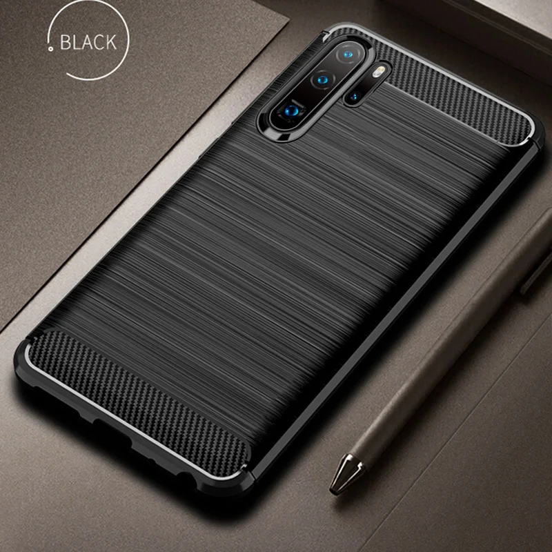 For Huawei P30 Pro Case P30 Cover Soft Carbon Fiber Bumper TPU Silicone Back Cover For Huawei P30 Lite Case For Meizu M6s mbluS6