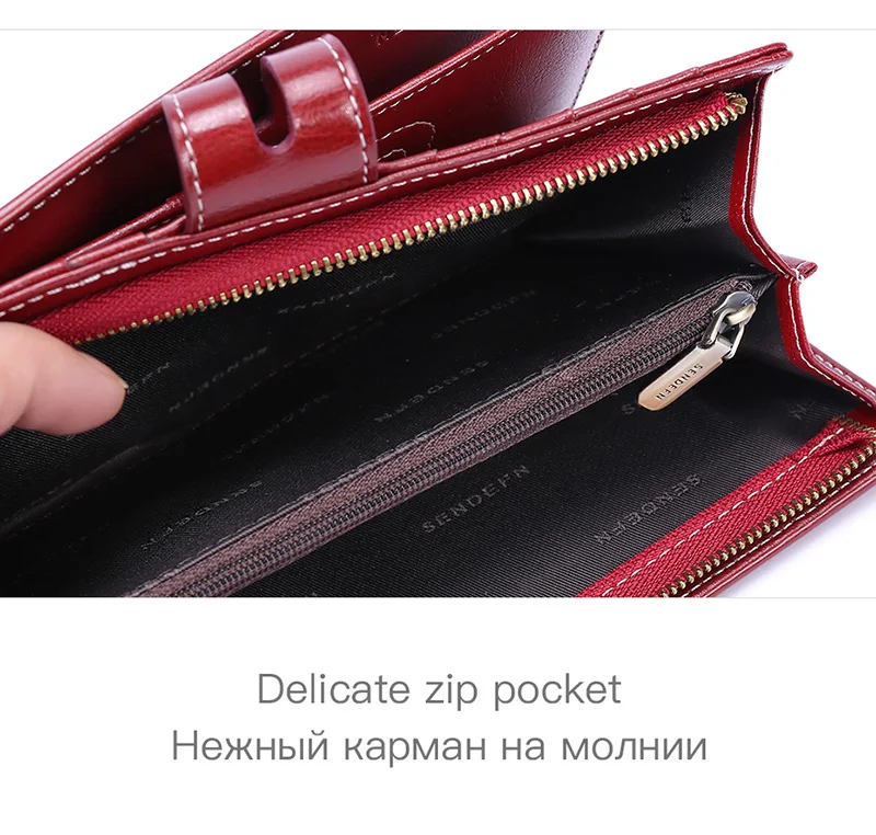 SENDEFN женский кошелек, высокое качество, кожаный кошелек, многофункциональный Женский кошелек, длинный, большой емкости, с отделением для карт, кошелек, валлет 5207-5