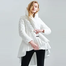 Европейский осенне-зимний женский пуховик, пальто, цельное платье, 80% утиный пух, женское длинное пальто, 3XL LF4156