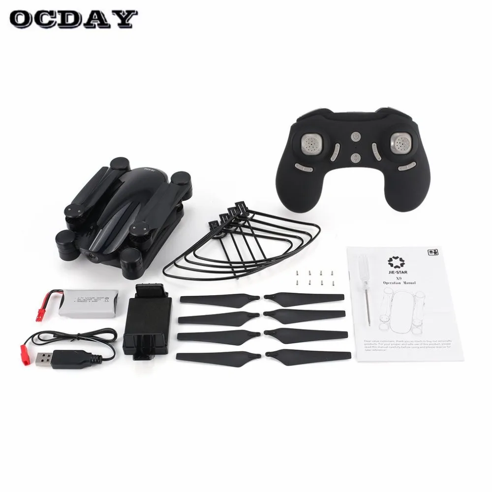 

X9 RC Drone 2.4G FPV Foldable Quadcopter with 0.3MP Wifi Camera Altitude Hold Real-time Headless One Key Take-off/ Landing Model