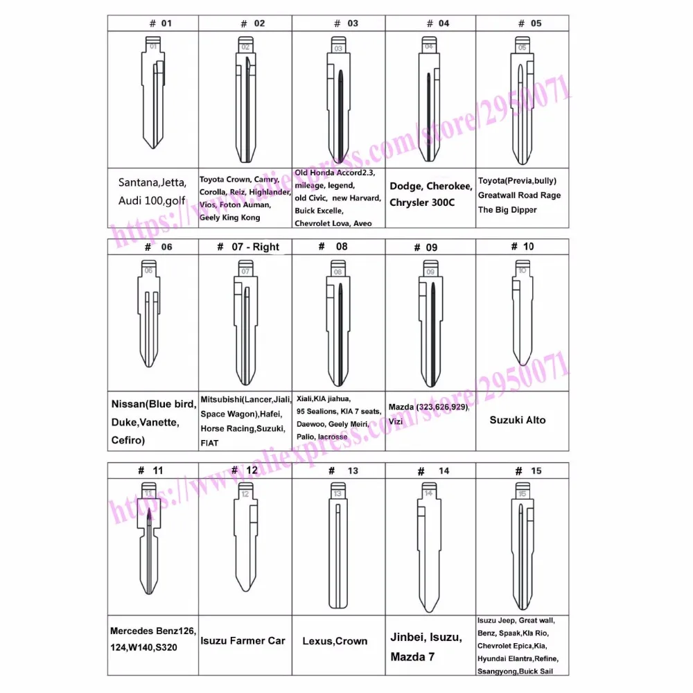 64#- 74#. 92 Универсальный складной Автомобильный ключ пустой, флип неразрезанное лезвие для различных брендов автомобиля дистанционного ключа