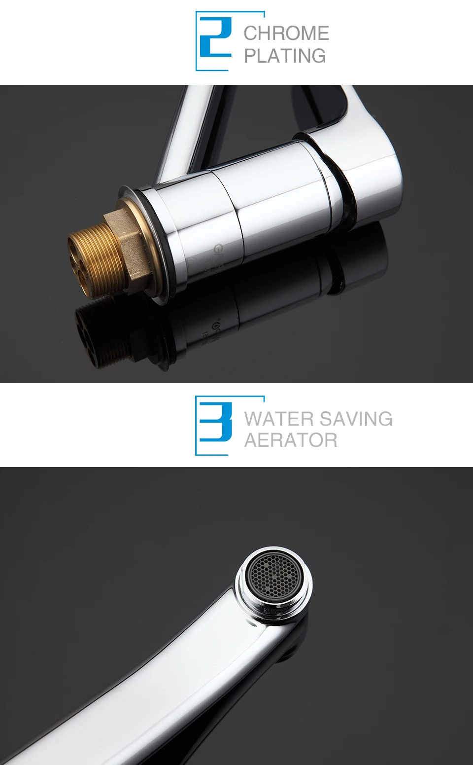 GAPPO Brass water mixer kitchen water faucet tap Kitchen sink water tap Single Handle Faucet Water mixer tap G4936