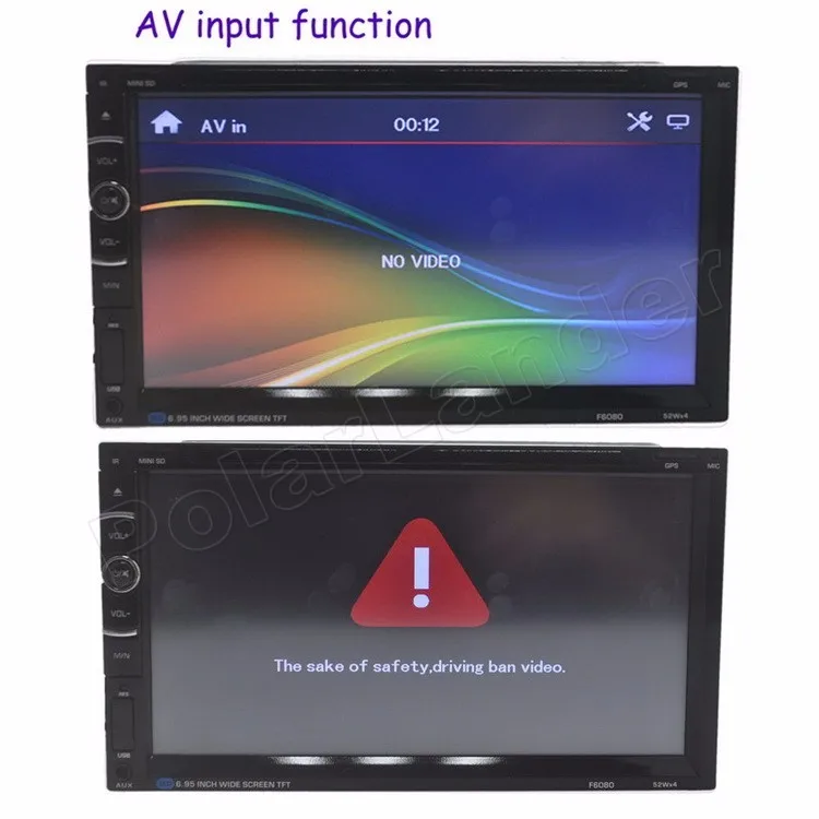 Best Support AM FM RDS 2 DIN Car DVD Player MP4 MP5 Touch Screen Bluetooth TF Auxin 6.95