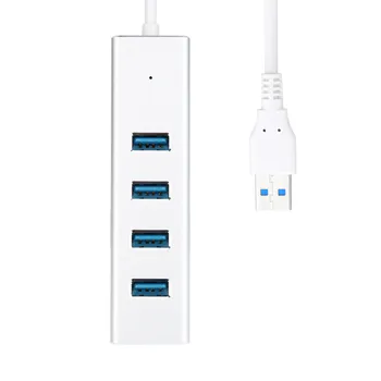 

USB 3.0 4-Port Multi HUB Splitter Aluminum Adapter High Speed For PC Laptop Mac Plug-n-Play, Hot swappable