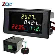 Voltmètre numérique AC 200 ~ 450V / AC 80 -300V 100A, ampèremètre, Watt, moniteur de tension actuelle, testeur d'énergie
