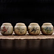 Грубая Керамическая пиала горшок Слива Орхидея Бамбук Хризантема старый рок глина керамический герметичный горшок керамика