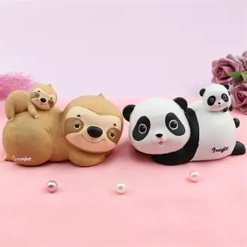 

Creative Money Saving Case Cute Chinese Panda Sloth Money Bank Home Decor Children Toy Cartoon Money Coins Storage Box Kids Gift