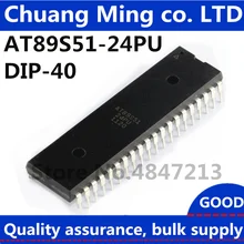 20 шт./лот AT89S51 AT89S51-24PU AT89S51-24PI 8-бит флэш-памяти микроконтроллер DIP-40