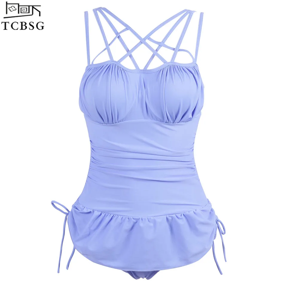 

TCBSG 2019 Newest One Piece Swimsuit Women Swimwear Bodysuit Bathing Suits Zipper Padded Swimming Beachwear Monokini XL